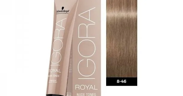 Schwarzkopf Professional Igora Royal Nude Tones 8 46 Ξανθό Ανοιχτό Μπεζ