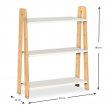 Βιβλιοθήκη Como Megapap από μελαμίνη χρώμα λευκό - oak 63x22x80εκ.