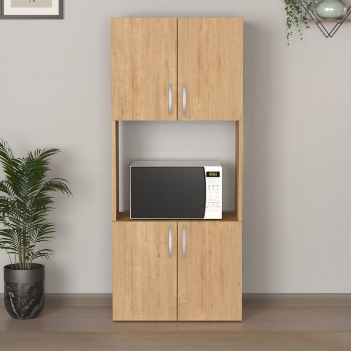 Ντουλάπα κουζίνας Armado Megapap χρώμα sapphire oak 60x32x140εκ.