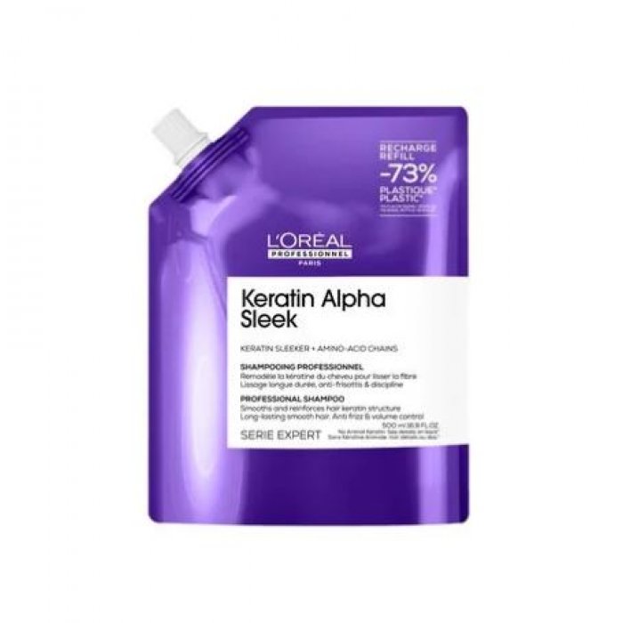 L'Oréal Professionnel Keratin Alpha Sleek Refill Shampoo 500ml