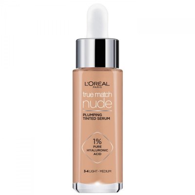 L'Oreal True Match Nude Plumping Tinted Serum-3-4 Light Medium 30ml