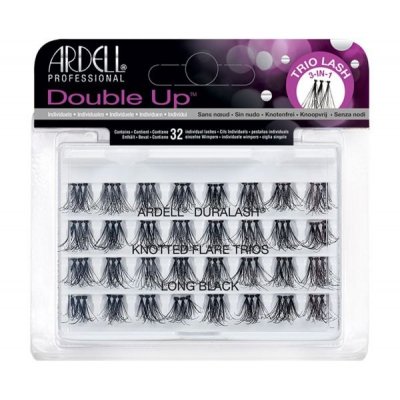 Ardell Double Up 32 Individuals Lashes Knotted Flare Trios Long Black