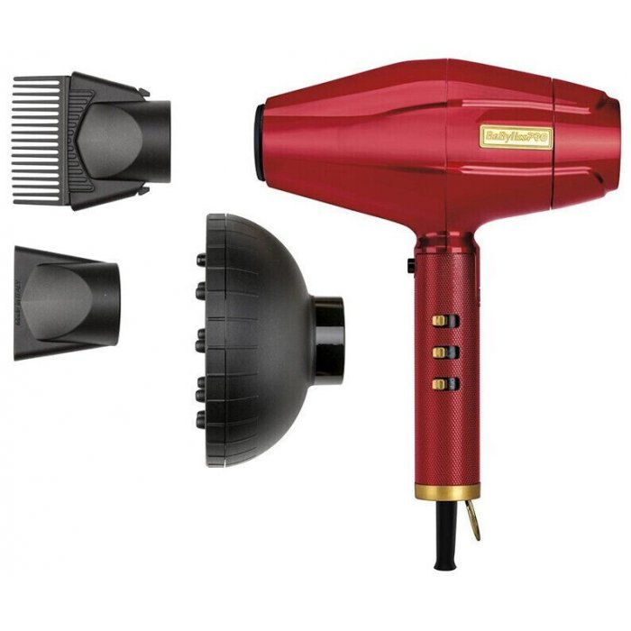 Babyliss Red FX FXBDR1E Ionic Professional Hair Dryer with Blower 2200W