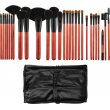 Tools for Beauty Επαγγελματικό Σετ με Πινέλα Μακιγιάζ από Συνθετική Τρίχα Cherry Black 28τμχ