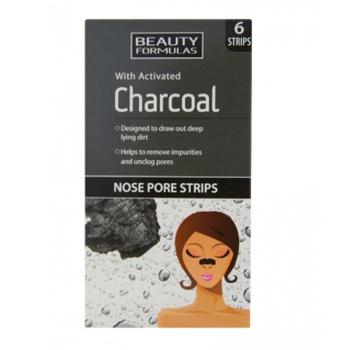 Beauty Formulas Activated Charcoal Nose Pore Strips 6 pcs