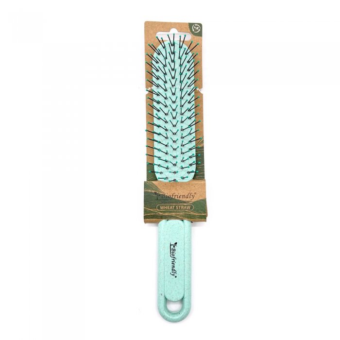 Biofriendly Hair Brush Wheat Straw-PP Green (5460)