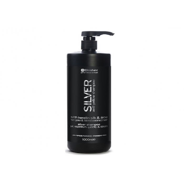 Bioshev Professional Silver Shampoo With Keratin-Silk & Aloe 1000ml