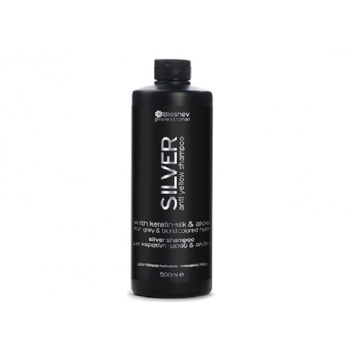 Bioshev Professional Silver Shampoo With Keratin-Silk & Aloe 500ml