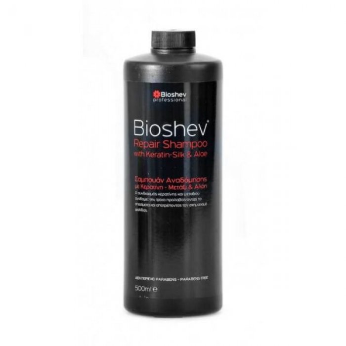 Bioshev Professional Σαμπουάν Αναδόμησης Με Κερατίνη, Μετάξι & Αλόη 500ml