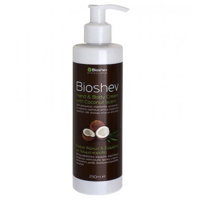 Bioshev Professional Hand & Body Cream with Coconut Scent 250ml