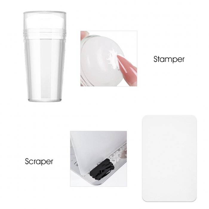 Canni White Stamper + Scraper