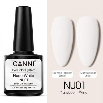 Canni Gel Color System Nude White NU01 7.3ml