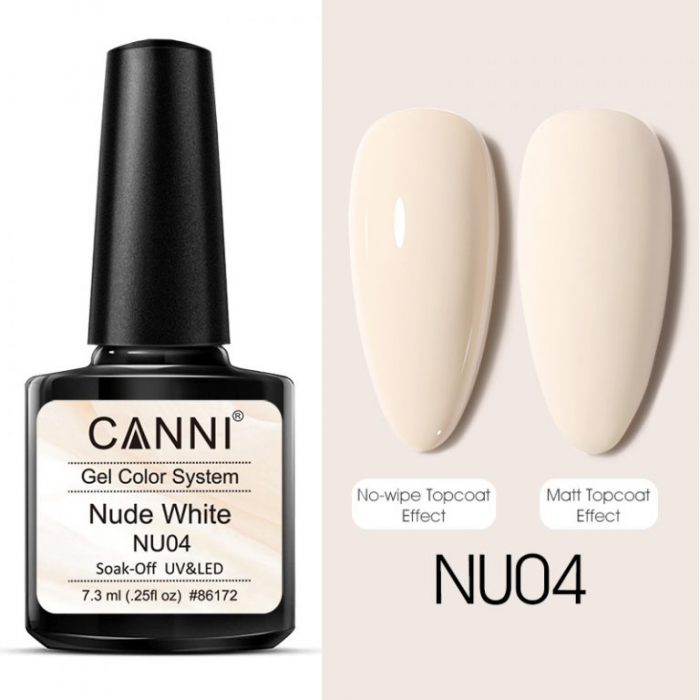 Canni Gel Color System Nude White NU04 7.3ml