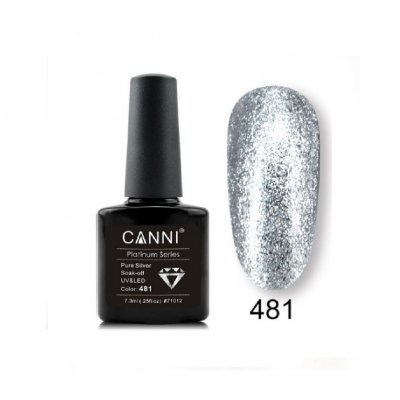 Canni Platinum Gel Polish 481 Pure Silver 7.3ml 