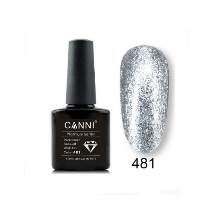 Canni Platinum Gel Polish 481 Pure Silver 7.3ml