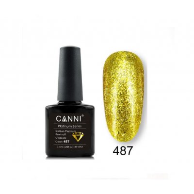 Canni Platinum Gel Polish 487 Golden Platinum 7.3ml 