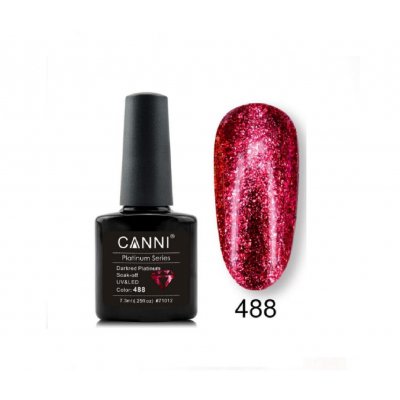 Canni Platinum Gel Polish 488 Darkred Platinum 7.3ml 