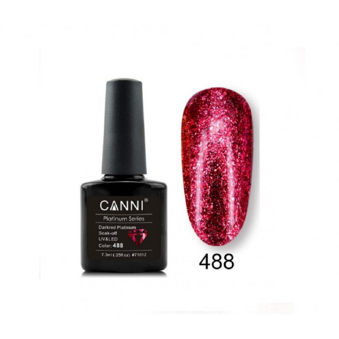 Canni Platinum Gel Polish 488 Darkred Platinum 7.3ml