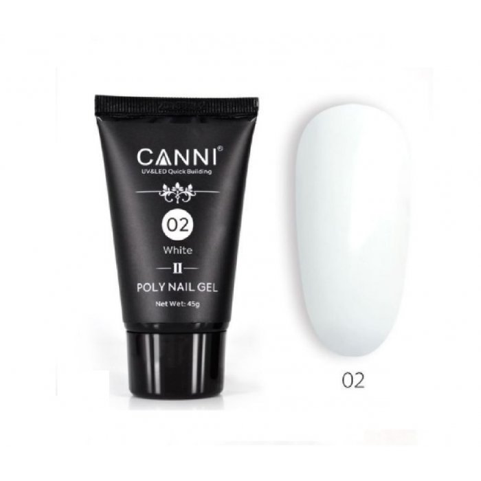 Canni Poly Nail Gel 02 White 45gr