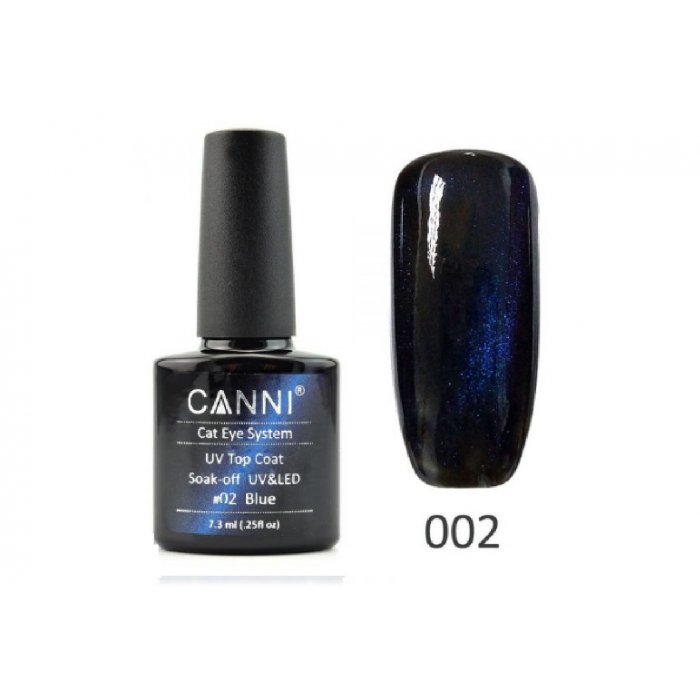 Canni Top Coat Cat Eye 002 Blue 7.3ml