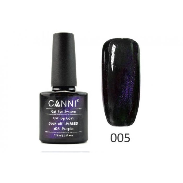 Canni Top Coat Cat Eye 005 Purple 7.3ml