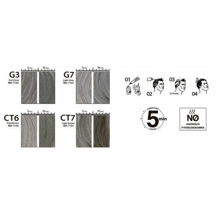 Nirvel Men Hair Coloring Cream G3 Dark Grey 30ml