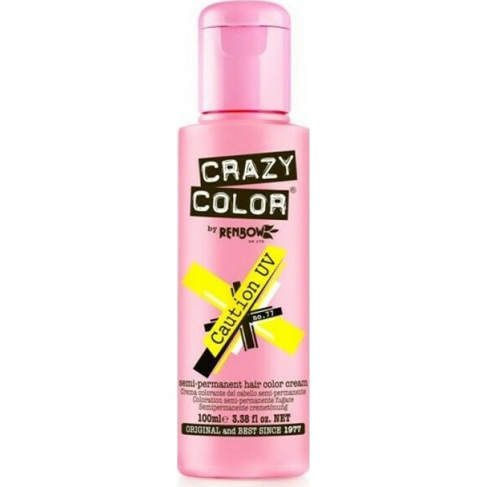 Crazy Color Ημιμόνιμη Κρέμα Βαφή 77 Caution Neon 100ml