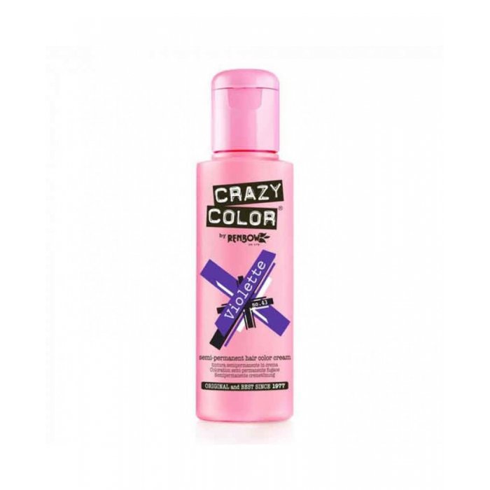 Crazy Color Semi-permanent Hair Dye 43 Violette 100ml