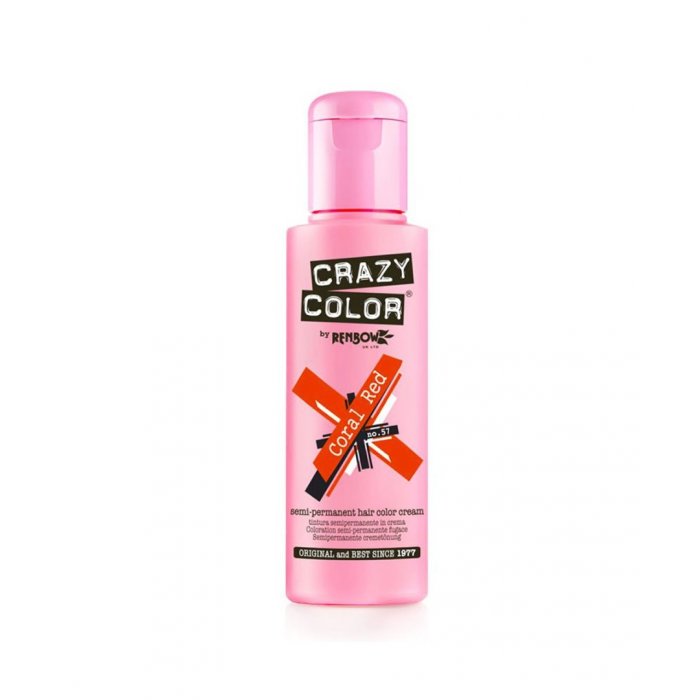 Crazy Color Ημιμόνιμη Κρέμα Βαφή 57 Coral Red 100ml