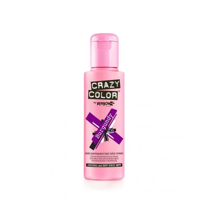 Crazy Color Ημιμόνιμη Κρέμα Βαφή 61 Burgundy 100ml