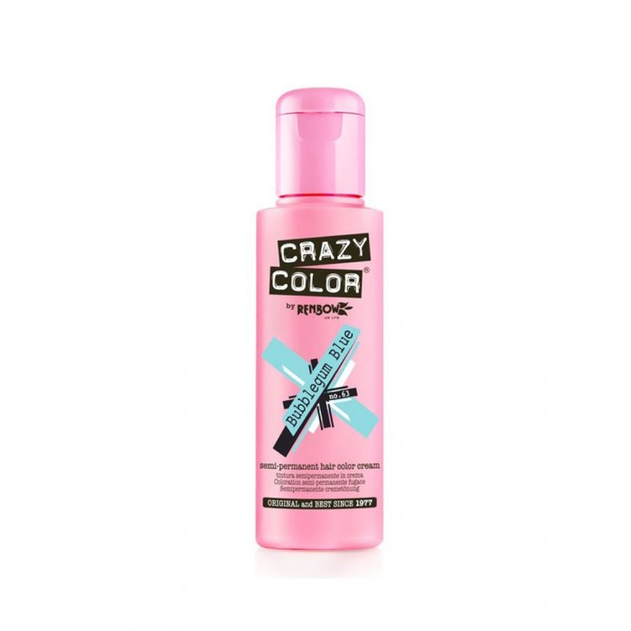 Crazy Color Ημιμόνιμη Κρέμα Βαφή 63 Bubblegum Blue 100ml