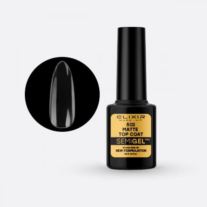 Elixir Make Up Semigel 502 Matte Top Coat No Wipe 5ml