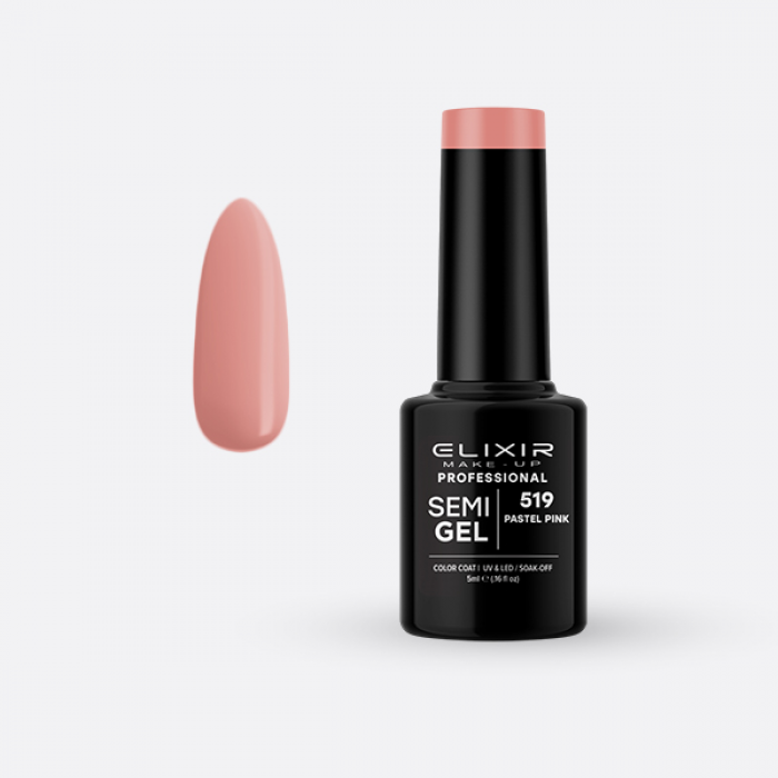 Elixir Make Up Semigel 519 Pastel Pink 5ml