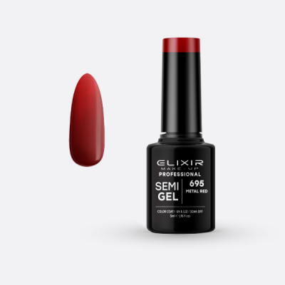 Elixir Make Up Semigel 695 Metal Red 5ml