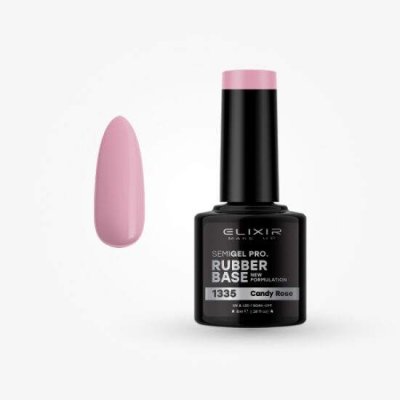 Elixir Make Up Semigel 1335 Rubber Base Coat Candy Rose 8ml