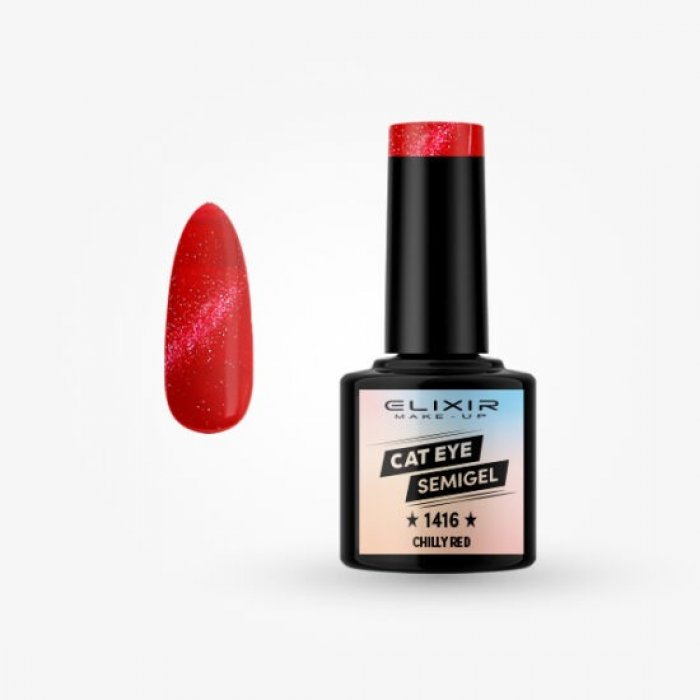 Elixir Make Up Cat Eye Semigel 1416 Chilly Red 8ml