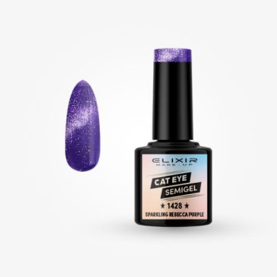 Elixir Make Up Cat Eye Semigel 1428 Sparkling Rebecca Purple 8ml