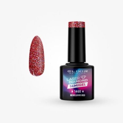 Elixir Make Up Semigel Laser Diamond 1460 Rebellious Red 8ml