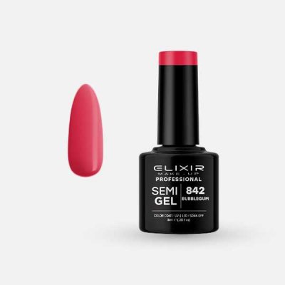 Elixir Make Up Semigel Color Coat Soak Off 842 Bubblegum 8ml