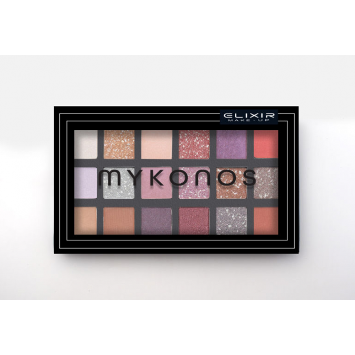 Elixir Make Up Παλέτα με σκιές ματιών Mykonos 888B 14.7gr