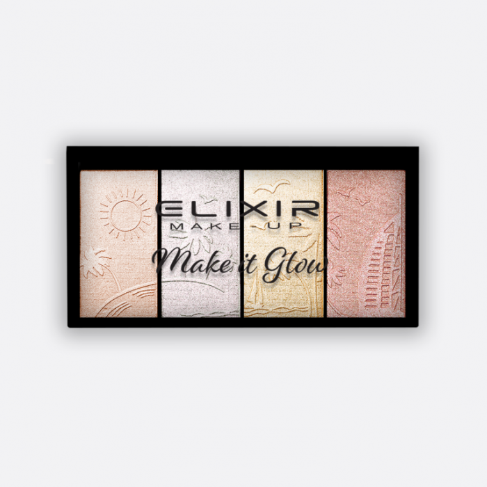 Elixir Make Up Pro Παλέτα Highlighter Make It Glow 865Α