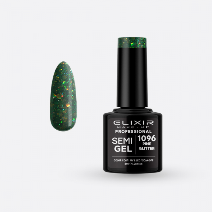 Elixir Make Up Semigel 1096 Pine Glitter 8ml