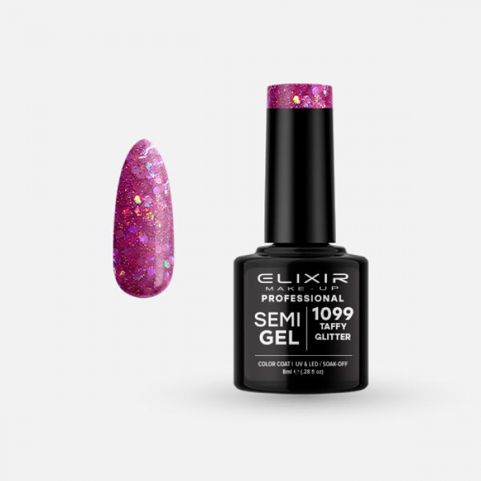 Elixir Make Up Semigel 1099 Taffy Glitter 8ml