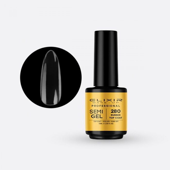 Elixir Make Up Semigel 280 Rubber Top Coat 15ml