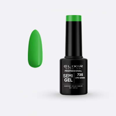 Elixir Make Up Semigel 735 Lime Green 5ml