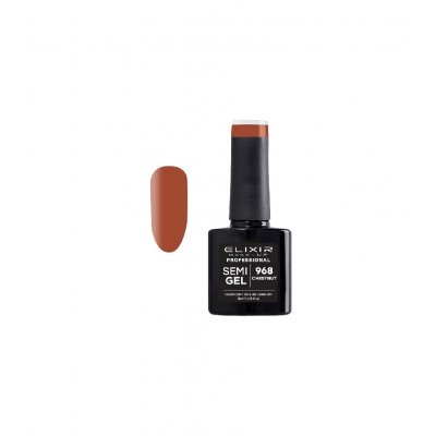 Elixir Make Up Semigel Color Coat Soak Off 968 Chestnut 8ml 