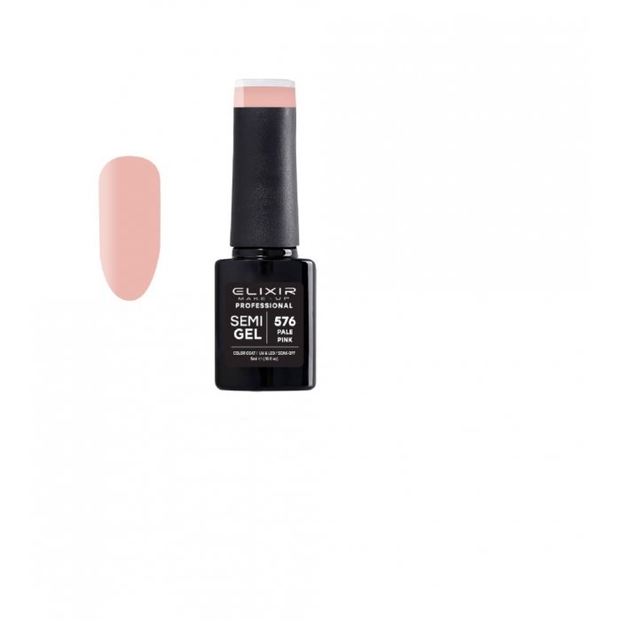 Elixir Make Up Semigel Color Coat Soak Off 576 Pale Pink 5ml