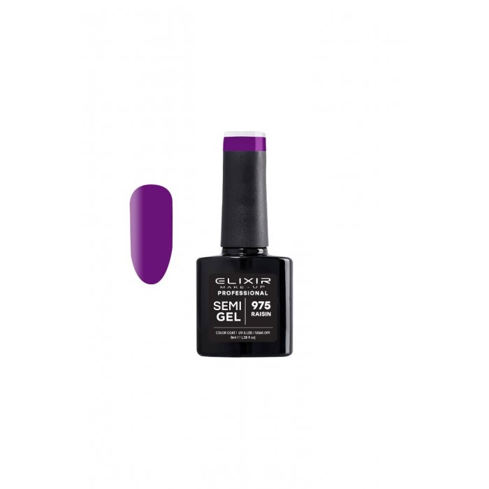 Elixir Make Up Semigel Color Coat Soak Off 975 Raisin 8ml