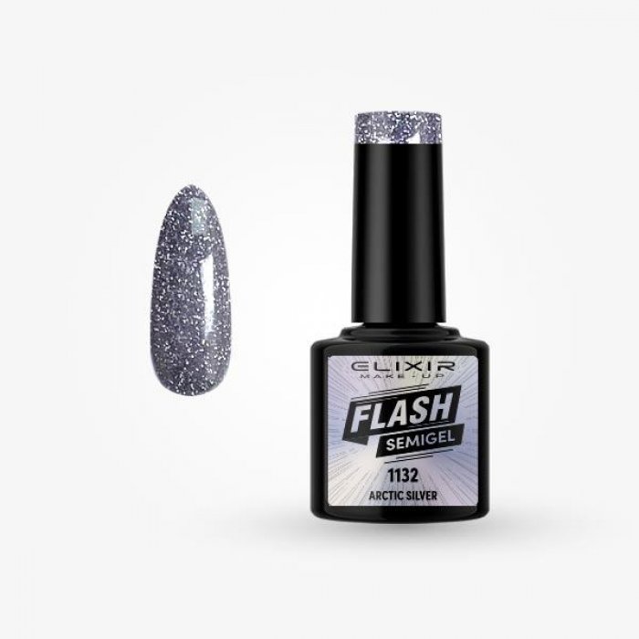 Elixir Make Up Semigel Flash 1132 Arctic Silver 8ml