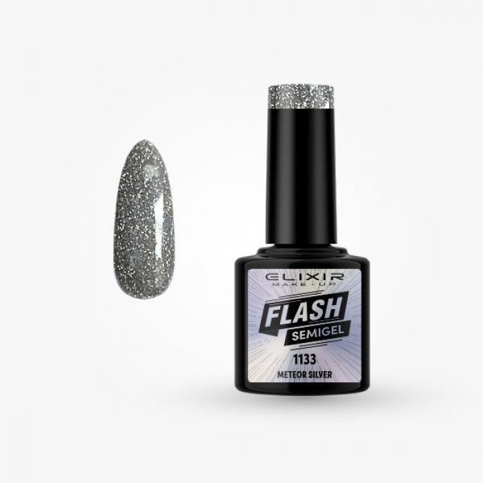 Elixir Make Up Semigel Flash 1133 Meteor Silver 8ml